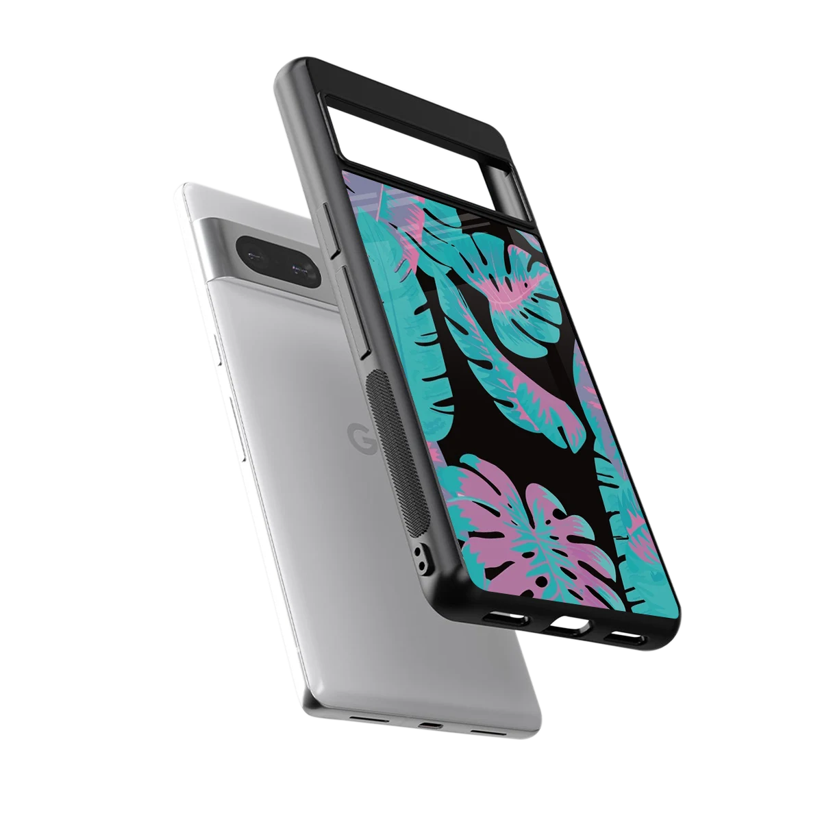 Twilight Foliage sleek google pixel 7a cover with tempered glass back and TPU edges