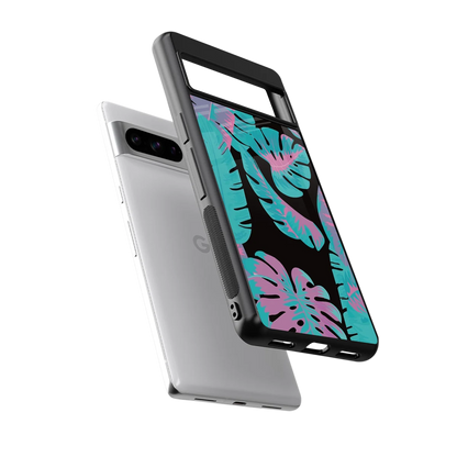 Twilight Foliage sleek google pixel 8 pro cover with tempered glass back and TPU edges