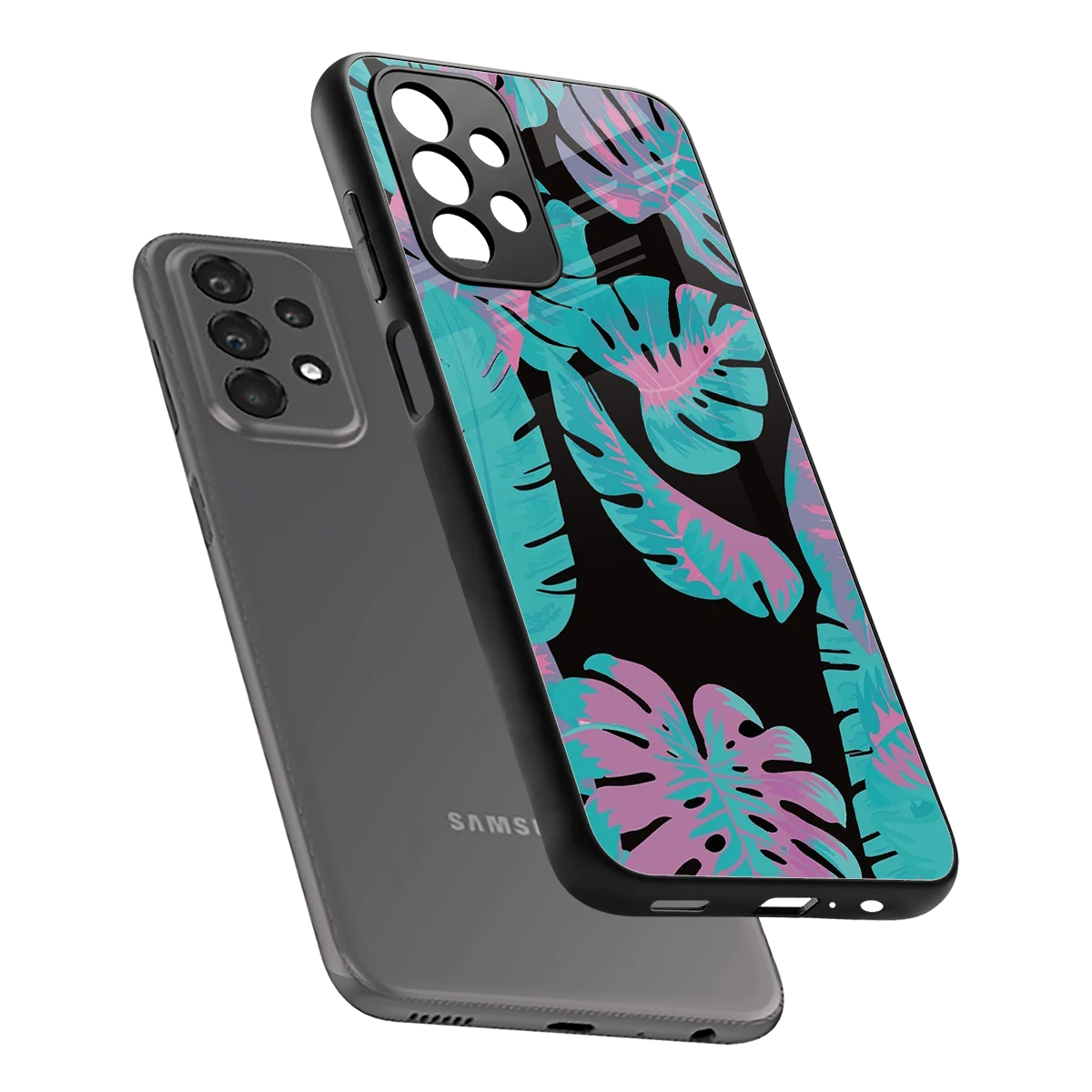 Twilight Foliage sleek samsung galaxy a23 cover with tempered glass back and TPU edges