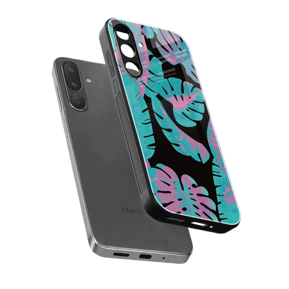 Twilight Foliage sleek samsung galaxy m56 5g cover with tempered glass back and TPU edges