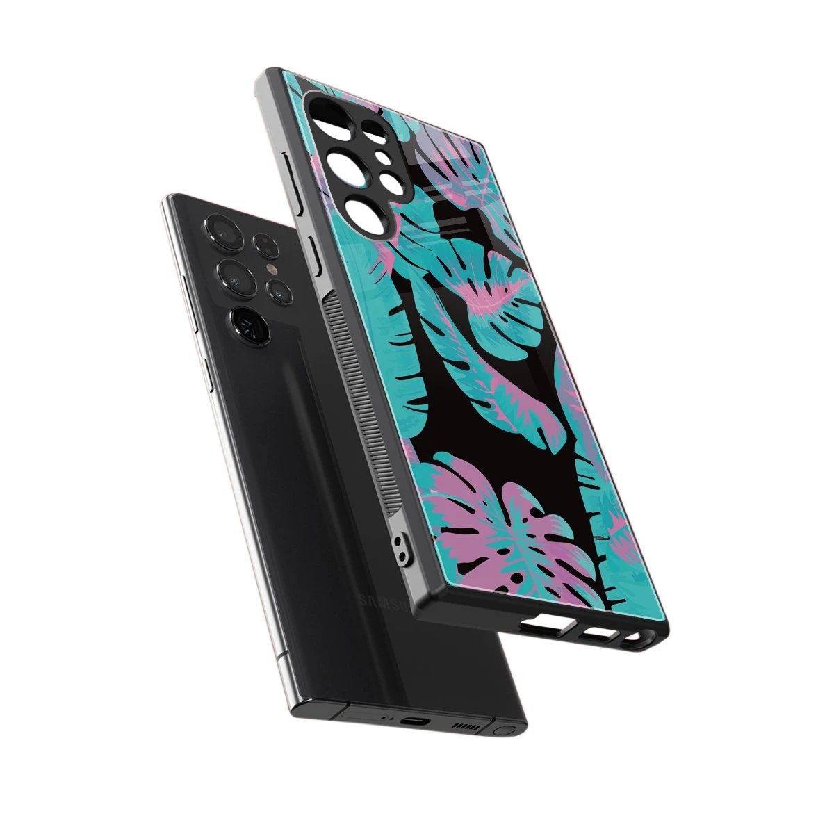 Twilight Foliage sleek samsung galaxy s24 ultra cover with tempered glass back and TPU edges