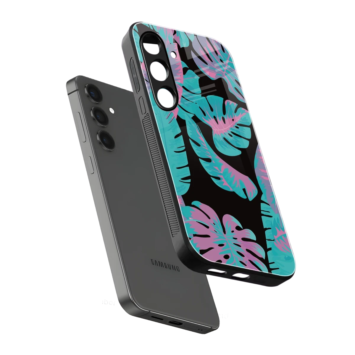 Twilight Foliage sleek samsung galaxy s24 cover with tempered glass back and TPU edges