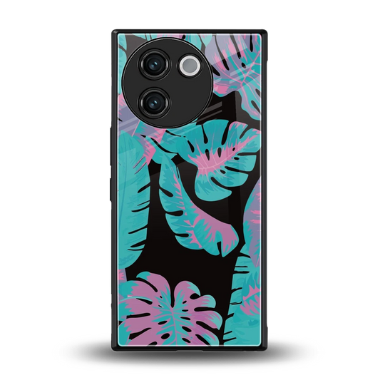 Twilight Foliage back phone cover | glass case for vivo v30e