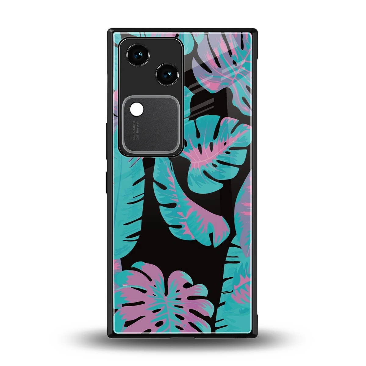 Twilight Foliage back phone cover | glass case for vivo v30
