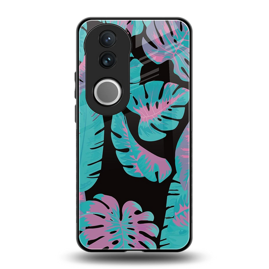 Twilight Foliage back phone cover | glass case for vivo v50