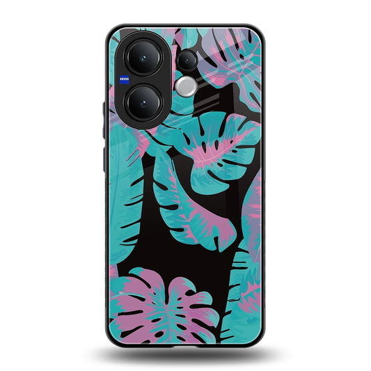 Twilight Foliage back phone cover | glass case for vivo v60