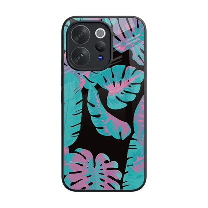 Twilight Foliage back phone cover | glass case for vivo v70 elite