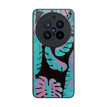 Twilight Foliage back phone cover | glass case for vivo x200 pro