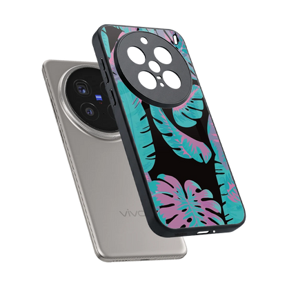 Twilight Foliage sleek vivo x200 pro cover with tempered glass back and TPU edges