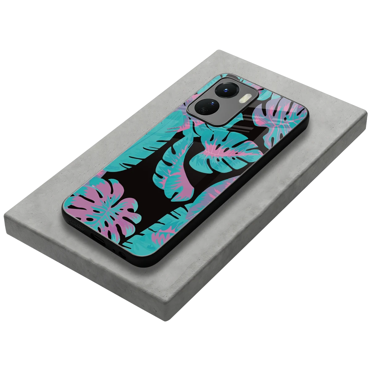 Twilight Foliage stylish phone case for vivo y16 | glossy glass and slim fit