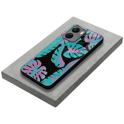 Twilight Foliage stylish phone case for vivo y16 | glossy glass and slim fit