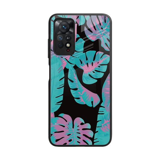 Twilight Foliage back phone cover | glass case for redmi note 11 pro