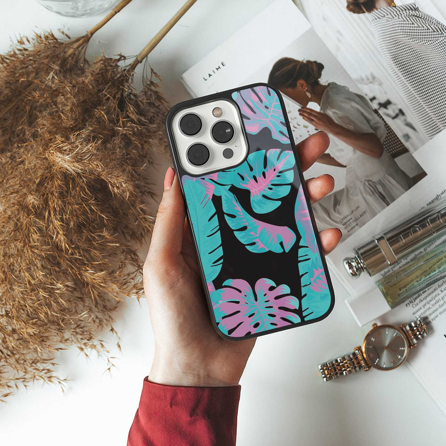 Twilight Foliage Phone Case for Iphone 15 Pro | Glass Case