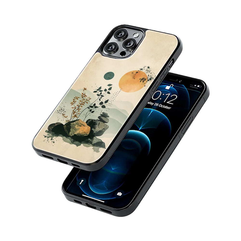 Protective Glass Back Phone Case Compatible with iPhone, Samsung, OnePlus, Pixel & More
