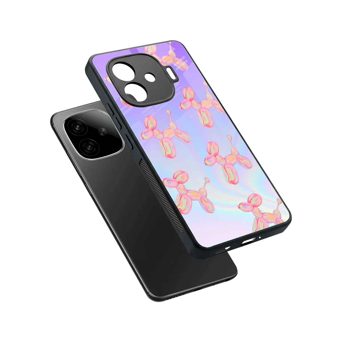 Unicorn Dreams sleek iqoo neo 10r 5g cover with tempered glass back and TPU edges