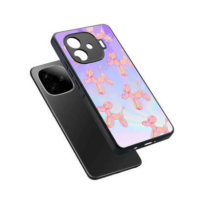 Unicorn Dreams sleek iqoo neo 10r 5g cover with tempered glass back and TPU edges
