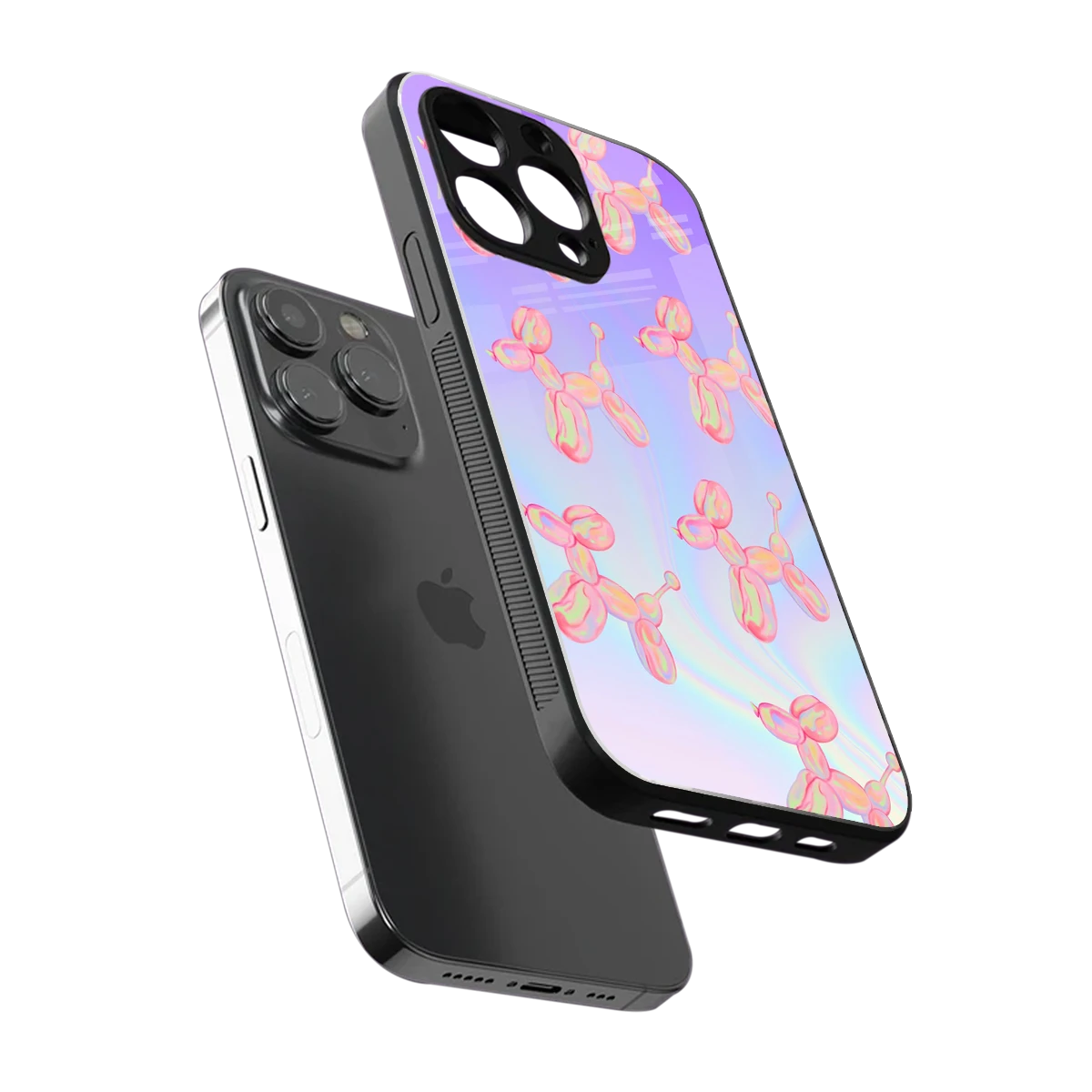 Unicorn Dreams sleek iphone 13 pro cover with tempered glass back and TPU edges