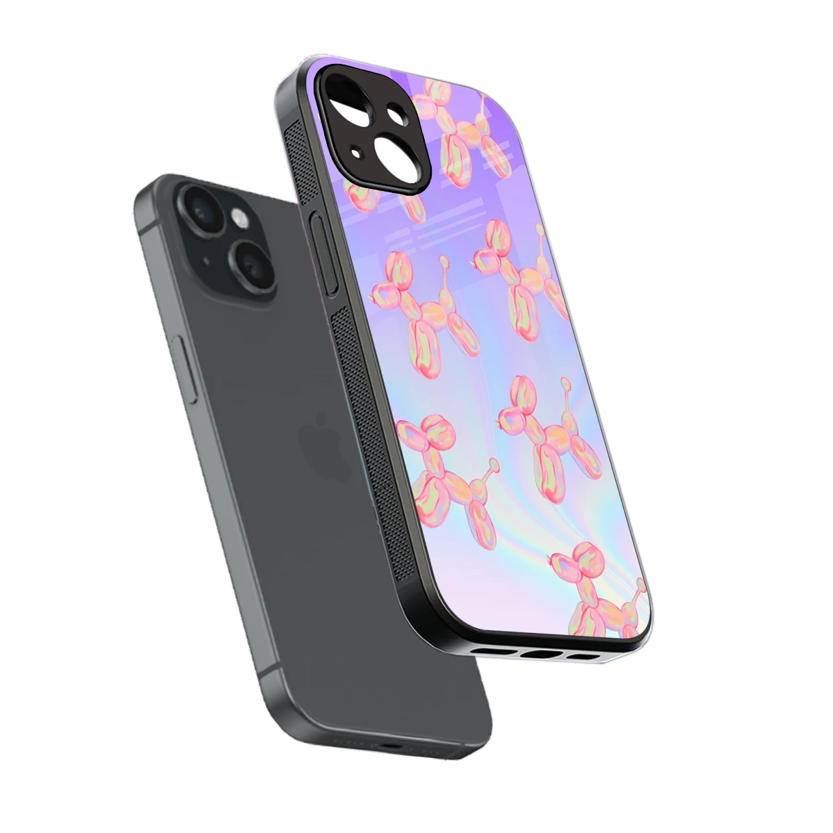 Unicorn Dreams sleek iphone 13 cover with tempered glass back and TPU edges
