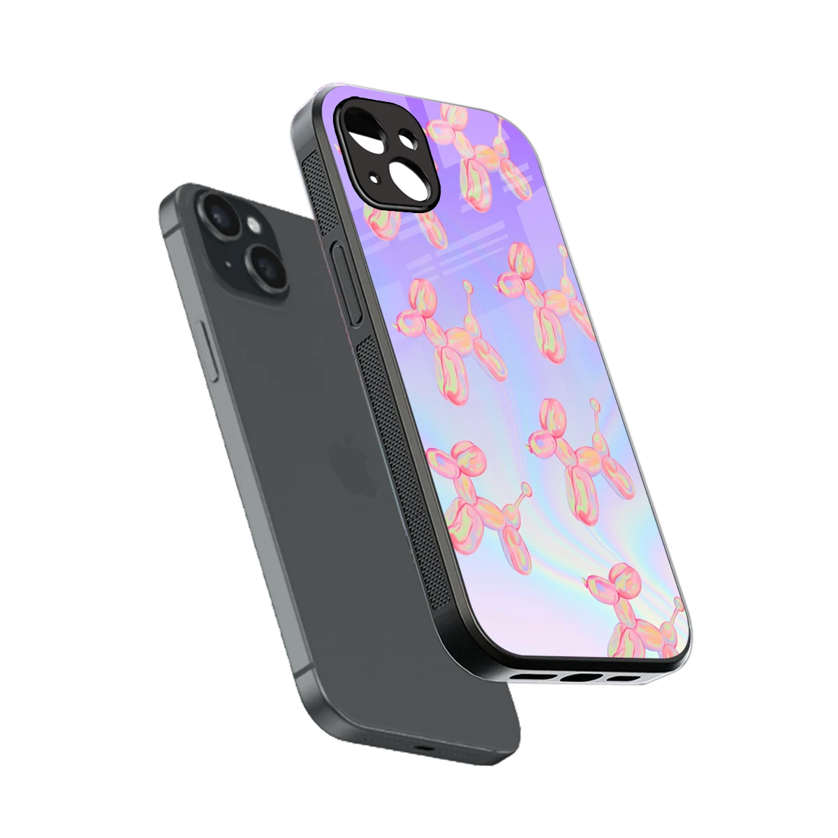 Unicorn Dreams sleek iphone 14 plus cover with tempered glass back and TPU edges