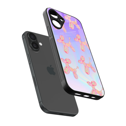 Unicorn Dreams sleek iphone 16 plus cover with tempered glass back and TPU edges