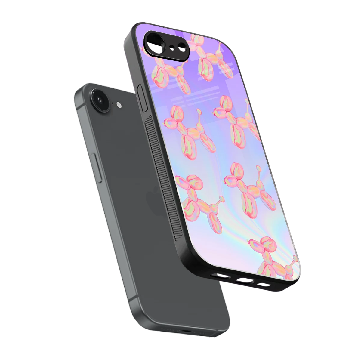 Unicorn Dreams sleek iphone 16e cover with tempered glass back and TPU edges