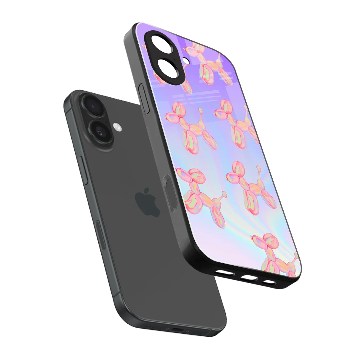 Unicorn Dreams sleek iphone 17 cover with tempered glass back and TPU edges