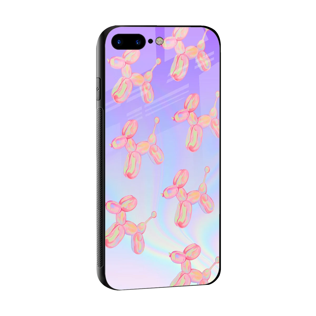 Unicorn Dreams sleek iphone 7 plus cover with tempered glass back and TPU edges