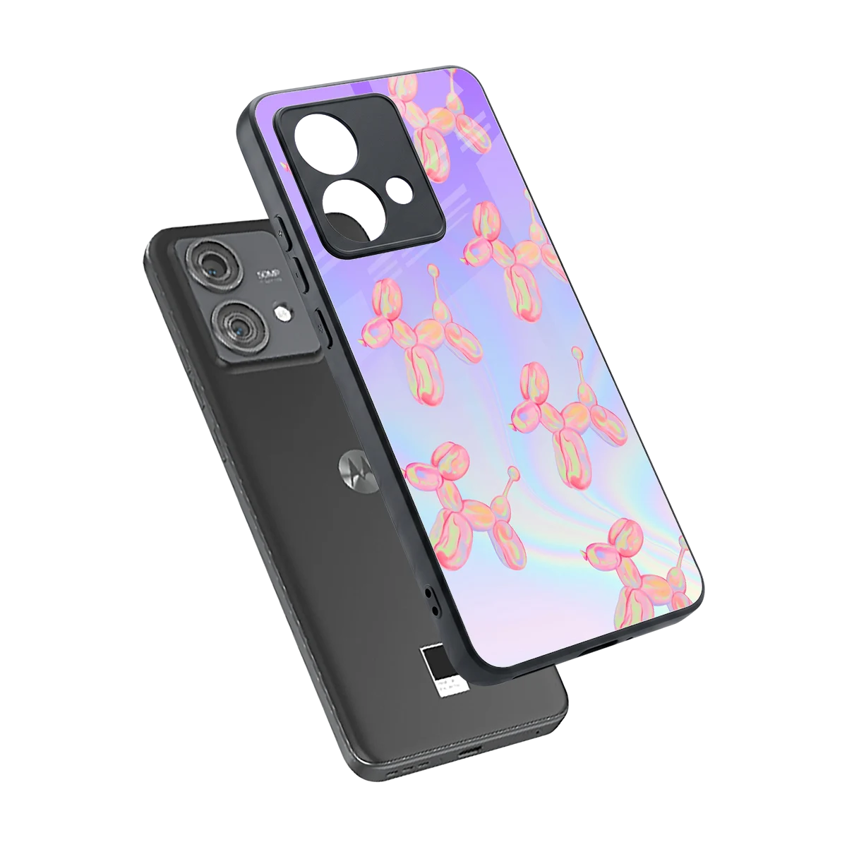 Unicorn Dreams sleek motorola edge 40 neo 5g cover with tempered glass back and TPU edges