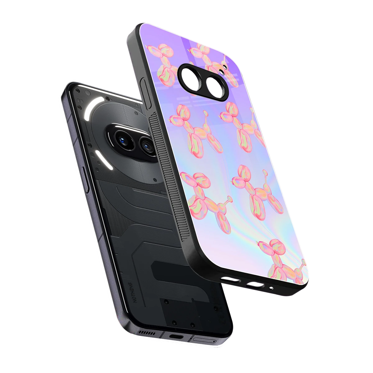Unicorn Dreams sleek nothing phone 2a cover with tempered glass back and TPU edges