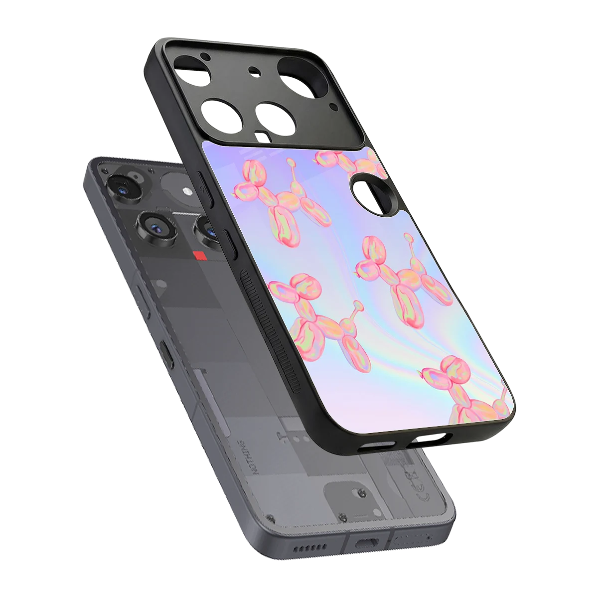 Unicorn Dreams sleek nothing phone 3 cover with tempered glass back and TPU edges