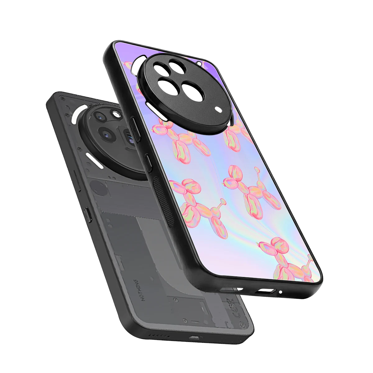 Unicorn Dreams sleek nothing phone 3a pro cover with tempered glass back and TPU edges