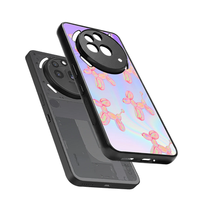 Unicorn Dreams sleek nothing phone 3a pro cover with tempered glass back and TPU edges