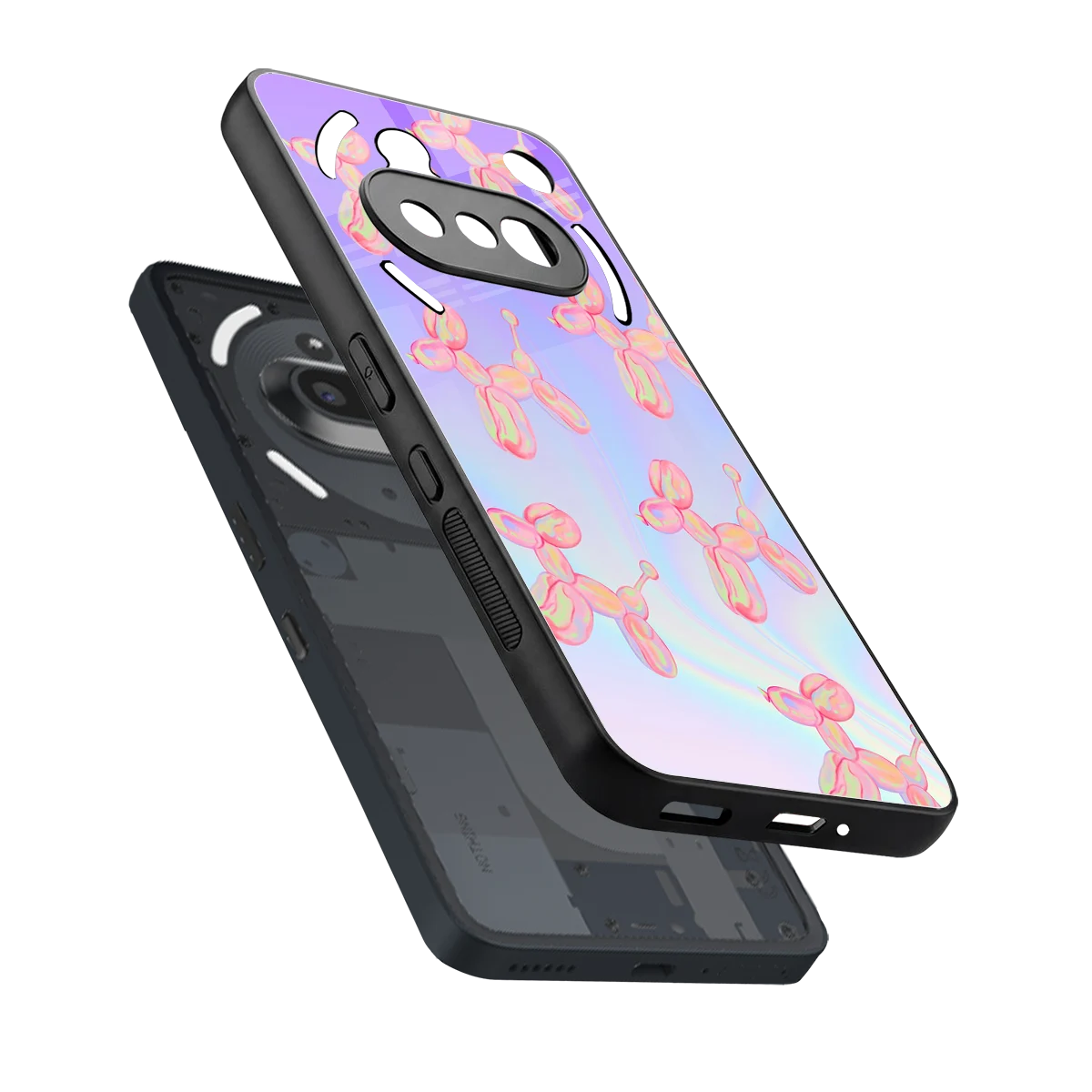 Unicorn Dreams sleek nothing phone 3a cover with tempered glass back and TPU edges