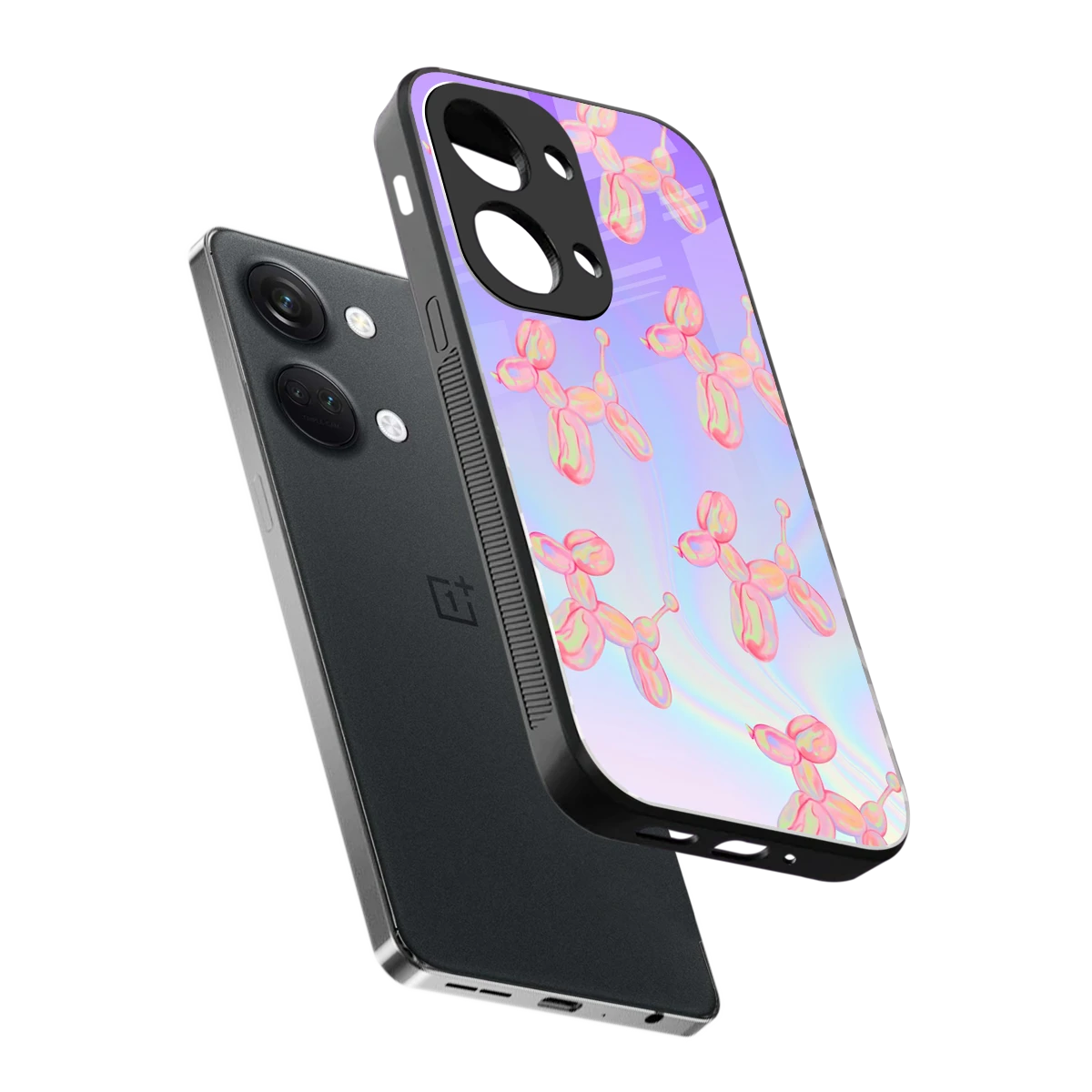 Unicorn Dreams sleek oneplus nord 3 cover with tempered glass back and TPU edges