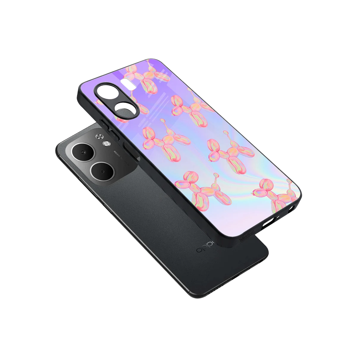 Unicorn Dreams sleek oppo a5x 5g cover with tempered glass back and TPU edges
