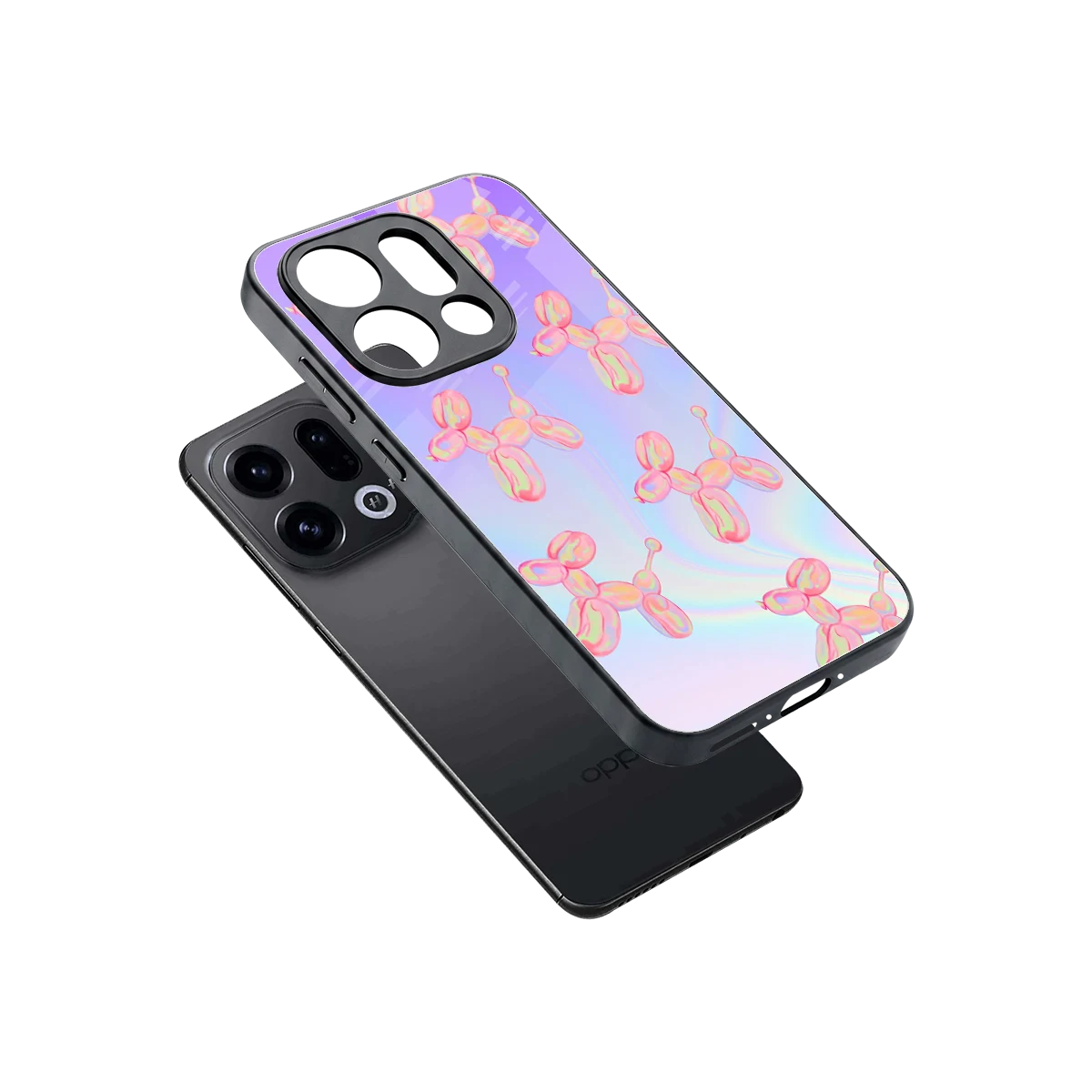 Unicorn Dreams sleek oppo find x9 cover with tempered glass back and TPU edges