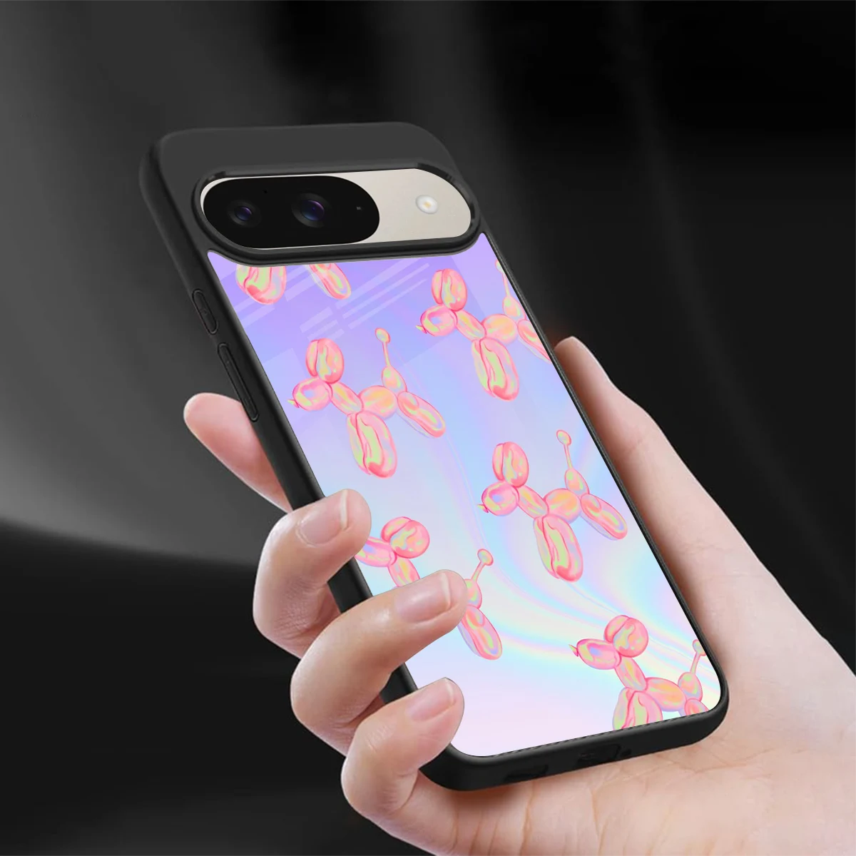 Unicorn Dreams sleek google pixel 9 cover with tempered glass back and TPU edges
