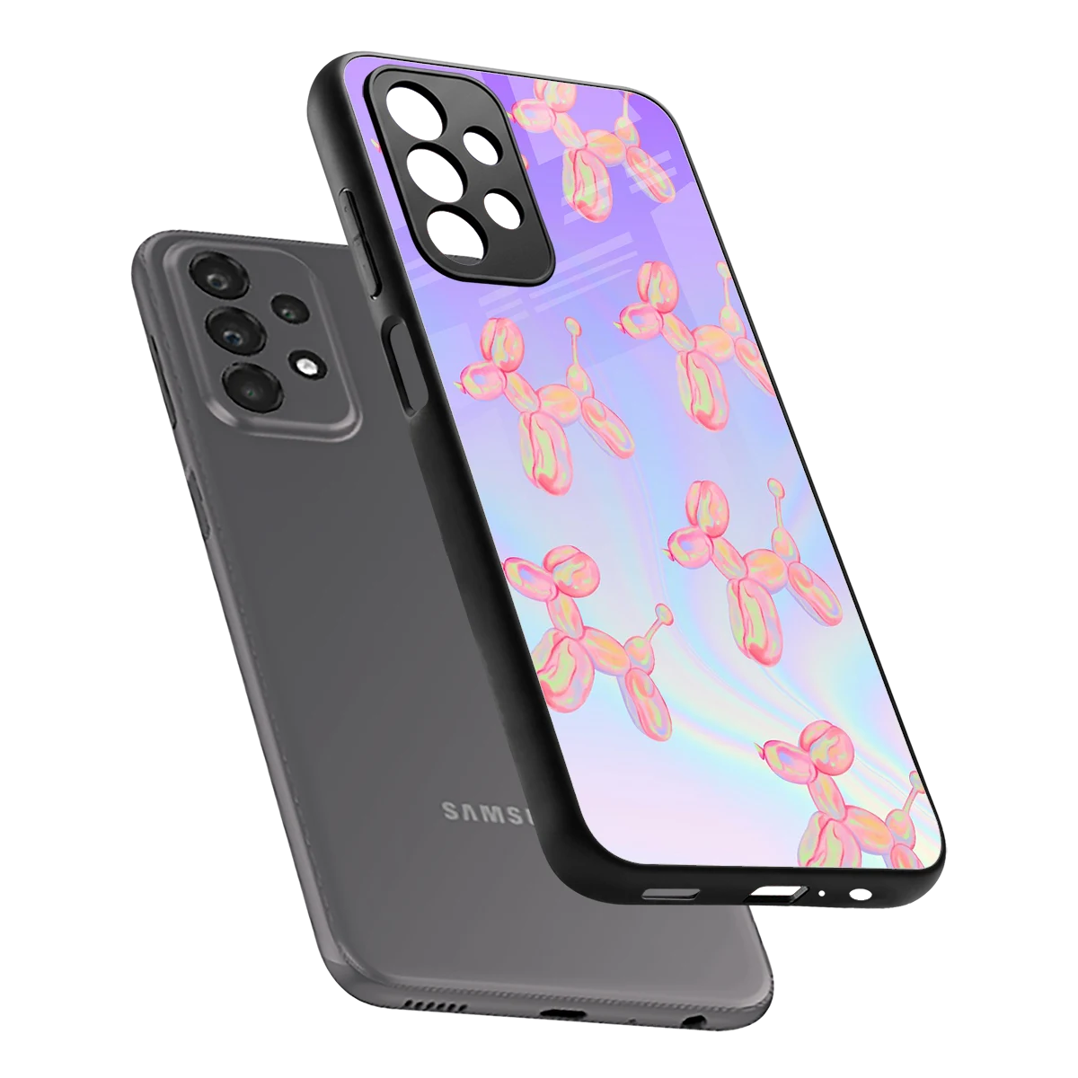 Unicorn Dreams sleek samsung galaxy a23 cover with tempered glass back and TPU edges