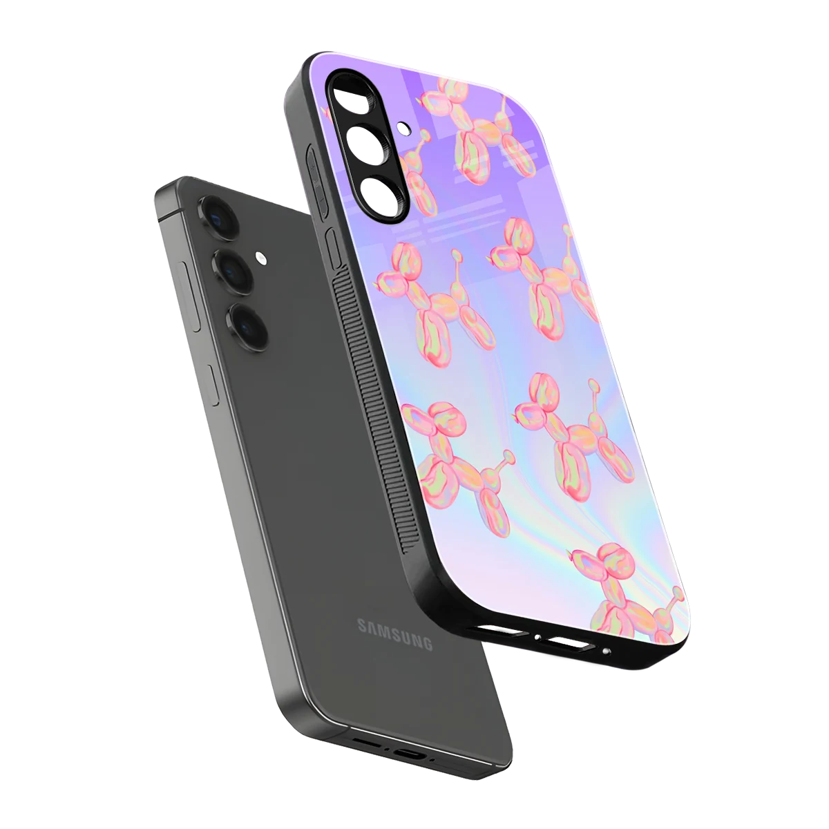 Unicorn Dreams sleek samsung galaxy a55 5g cover with tempered glass back and TPU edges