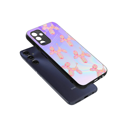 Unicorn Dreams sleek samsung galaxy m14 5g cover with tempered glass back and TPU edges