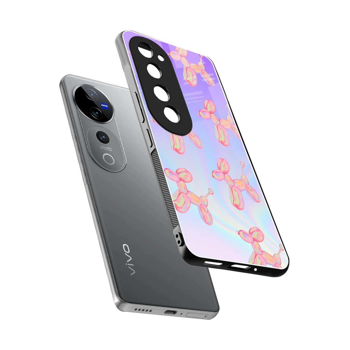 Unicorn Dreams sleek vivo v40 pro cover with tempered glass back and TPU edges
