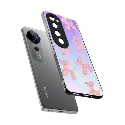 Unicorn Dreams sleek vivo v40 pro cover with tempered glass back and TPU edges
