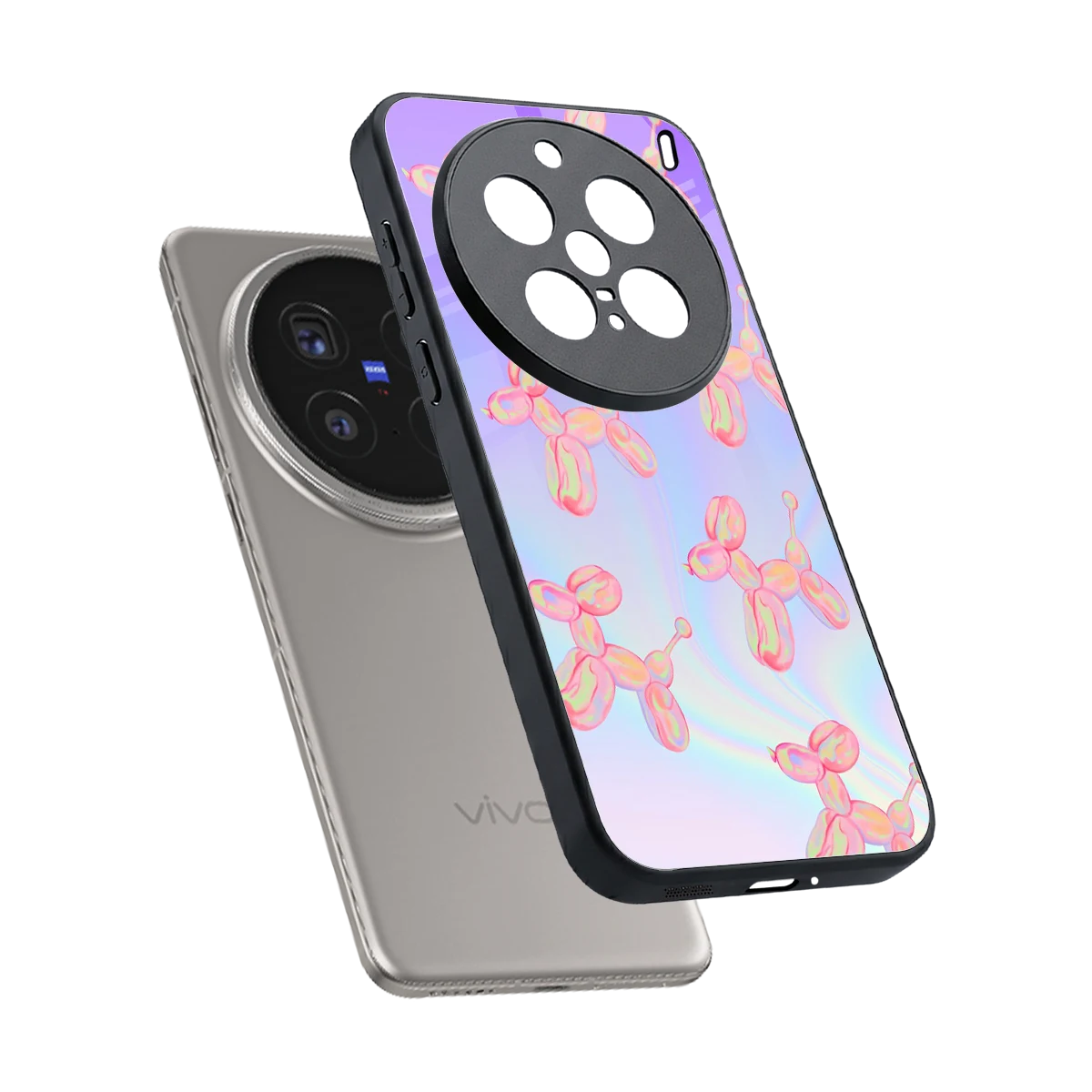 Unicorn Dreams sleek vivo x200 pro cover with tempered glass back and TPU edges