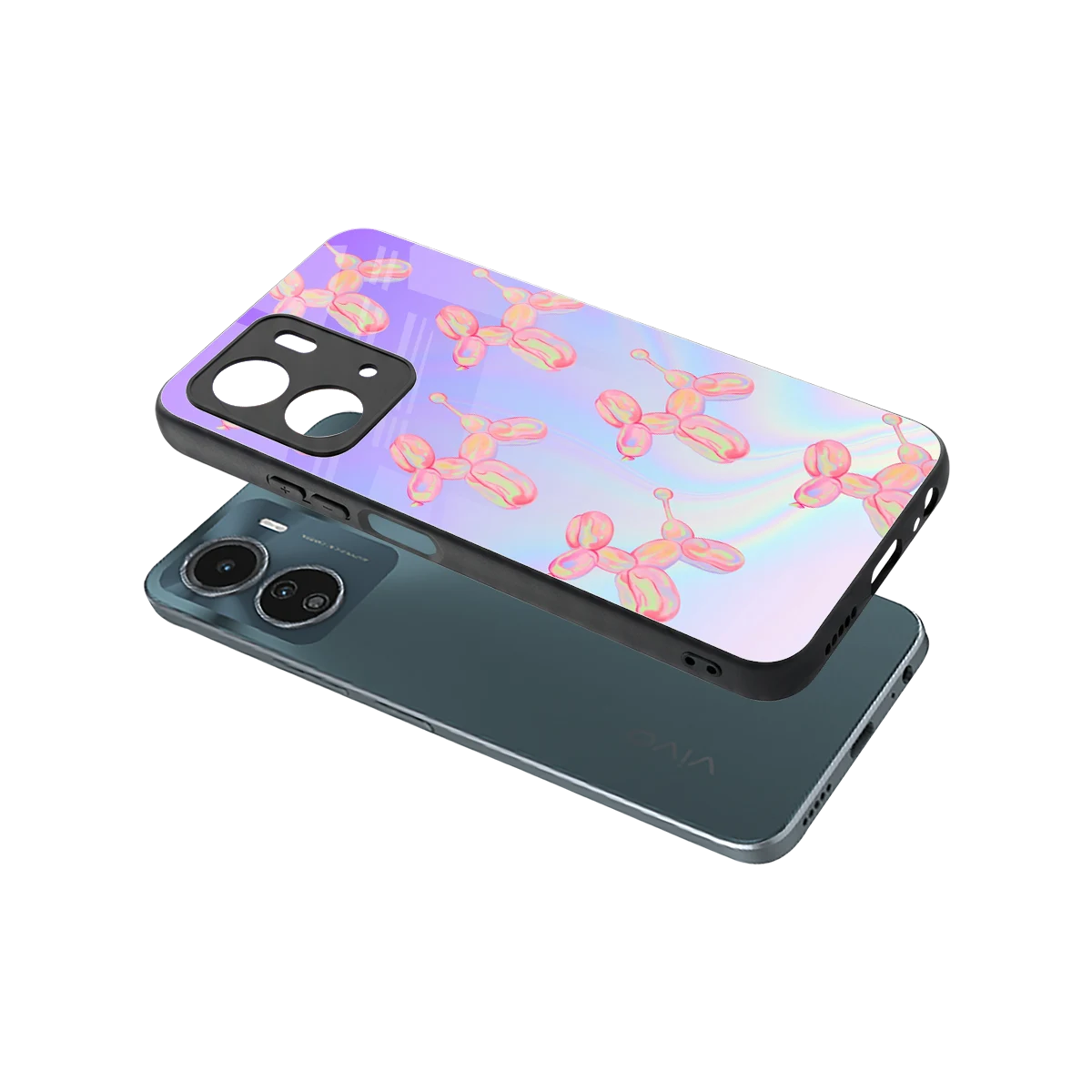 Unicorn Dreams sleek vivo y16 cover with tempered glass back and TPU edges