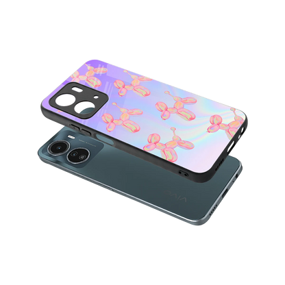 Unicorn Dreams sleek vivo y16 cover with tempered glass back and TPU edges