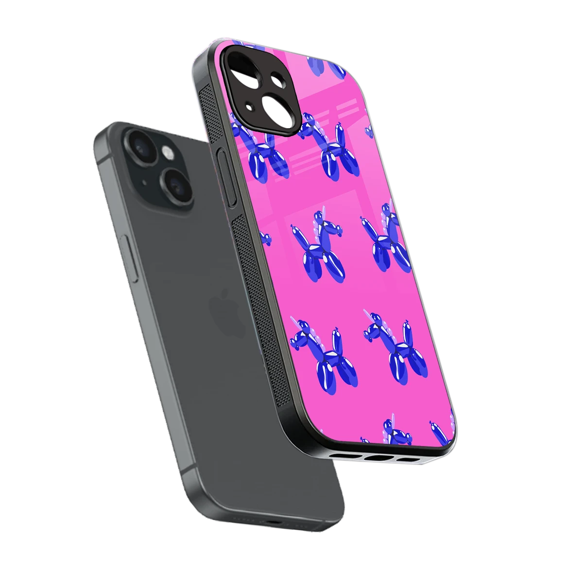 Unicorn sleek iphone 13 cover with tempered glass back and TPU edges