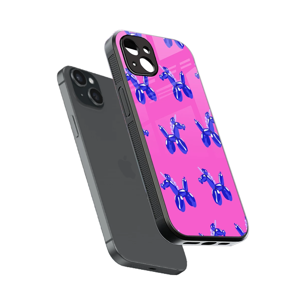 Unicorn sleek iphone 14 plus cover with tempered glass back and TPU edges