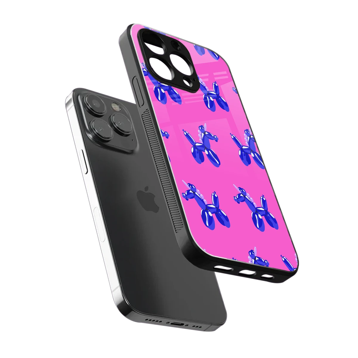 Unicorn sleek iphone 15 pro max cover with tempered glass back and TPU edges