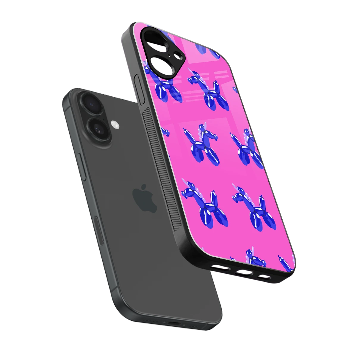 Unicorn sleek iPhone 16 cover with tempered glass back and TPU edges