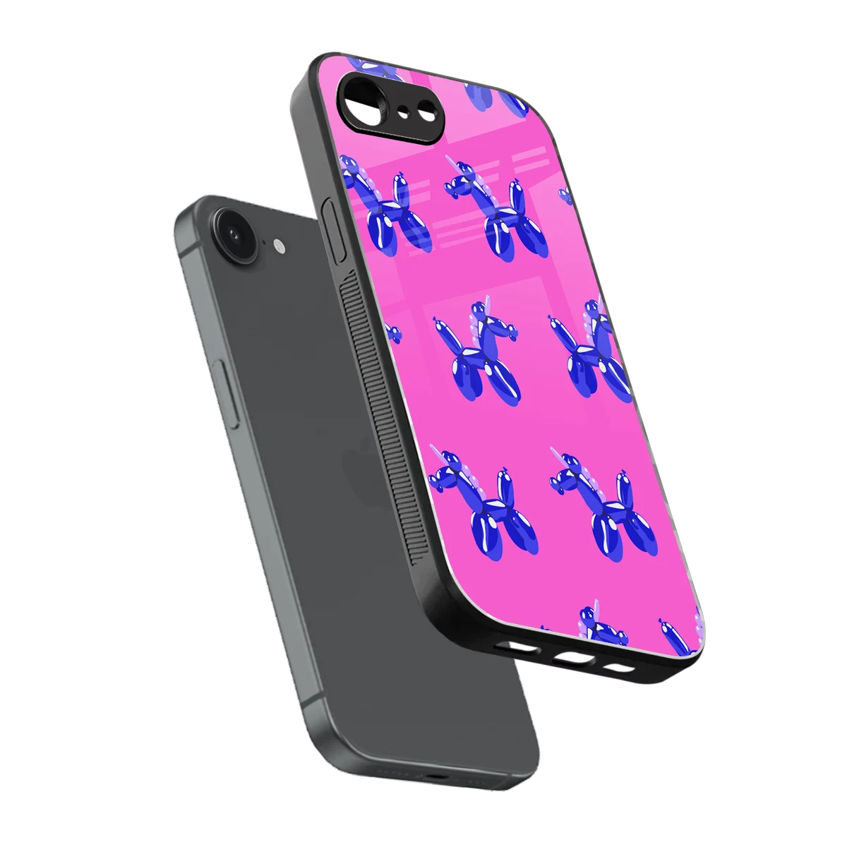 Unicorn sleek iphone 16e cover with tempered glass back and TPU edges
